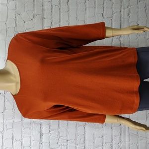 Women's Christopher & Banks XL Layer your look 3/4 sleeve orange Blouse